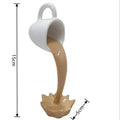 Suspended Resin Coffee Cup Ornament Creative Water Flow Sculpture Kitchen Decor Desktop Home Decoration Craft
