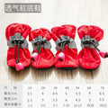 4pcs Water-Resistant Dog Shoes For Small Dogs - Protect Your Pet's Paws And Keep Them Dry,Outdoor rain boots for dogs